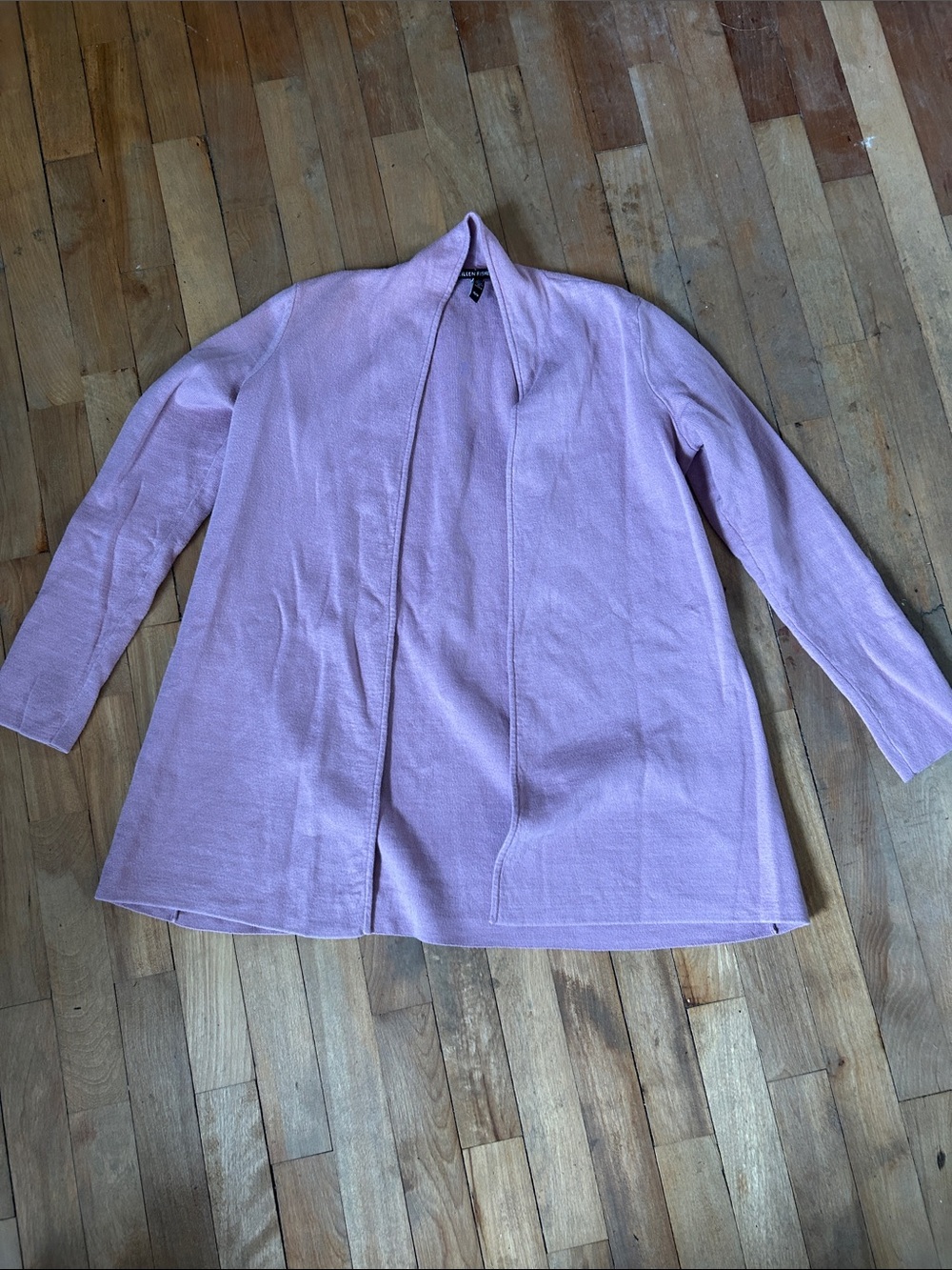 Eileen Fisher Light Lavender Open Front Cardigan
